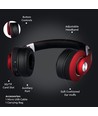 Bluetooth kabellose Kopfhörer - Rot, bis zu 12 Stunden Spielzeit, Micro SD und AUX Eingang