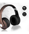 Drahtlose Bluetooth-Kopfhörer mit verstellbarem Bügel - 12 Stunden Spielzeit, braun