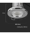 5W Ø8,15cm LED Einbaustrahler - Feuerhemmend, Samsung LED Chip, IP65, dimmbar, Loch: Ø5,7 cm, Maße: Ø8,15 cm