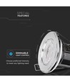 5W Ø8,15cm LED Einbaustrahler - Feuerhemmend, Samsung LED Chip, IP65, dimmbar, Loch: Ø5,7 cm, Maße: Ø8,15 cm