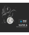 5W Ø8,15cm LED Einbaustrahler - Feuerhemmend, Samsung LED Chip, IP65, dimmbar, Loch: Ø5,7 cm, Maße: Ø8,15 cm
