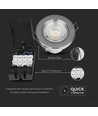 5W Ø8,15cm LED Einbaustrahler - Feuerhemmend, Samsung LED Chip, IP65, dimmbar, Loch: Ø5,7 cm, Maße: Ø8,15 cm