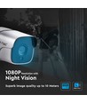 1080P IP Überwachungskamera, 12V - IP65, 2.0MP Bullet, 20-30m IR, Innen/Außen