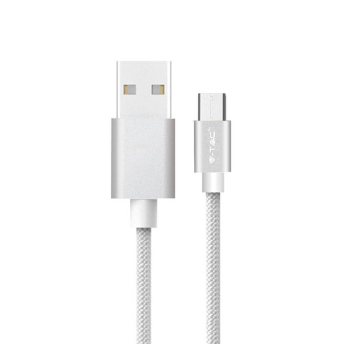 1m Micro-USB-Kabel - Geflochtenes Nylon, Silber, Platinum-Serie