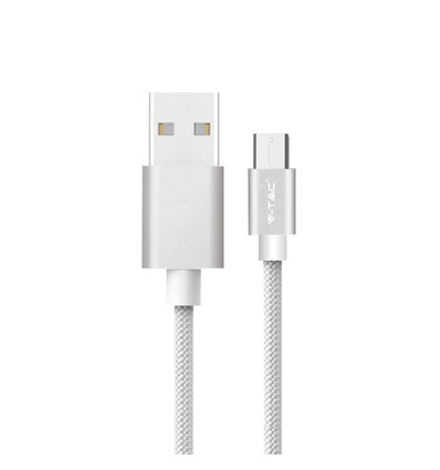 1m Micro-USB-Kabel - Geflochtenes Nylon, Silber, Platinum-Serie