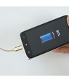 MicroUSB-Kabel 1m messingfarben - Baumwollstoff, MicroUSB auf USB-A