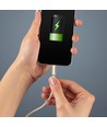 MicroUSB-Kabel 1m messingfarben - Baumwollstoff, MicroUSB auf USB-A