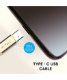 1m Type-C USB Kabel in Gold - Ruby Series, Baumwollgeflecht, USB-C auf USB-A