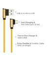 1m Micro USB Kabel L-Type, Gold - 2.4A, Diamond Series, Baumwollgewebe