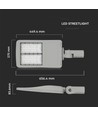 100W LED Straßenleuchte - 140lm/W, 14.000lm, Samsung LED Chip, grau, Außenbereich
