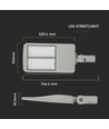150W LED Straßenleuchte, 140lm/W - Samsung LED Chip, Inventronics Driver, 5700K, IP65