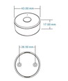 LEDlife rWave runde Mini-Fernbedienung - 1 Zone, inkl. Magnethalter