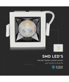 4W quadratischer LED Einbaustrahler, Samsung Chip, RA90 - 5700K, 12 Grad, Ausschnitt: 45x45mm