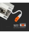 4W quadratischer LED Einbaustrahler, Samsung Chip, RA90 - 5700K, 12 Grad, Ausschnitt: 45x45mm