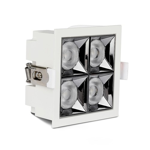 16W Samsung Chip LED Einbaustrahler - Quadratisch, RA90, Ausschnitt: 8,5 x 8,5 cm, Maße: 9,3 x 9,3 cm