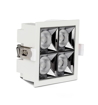 16W Samsung Chip LED Einbaustrahler - Quadratisch, RA90, Ausschnitt: 8,5 x 8,5 cm, Maße: 9,3 x 9,3 cm