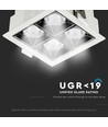16W Samsung Chip LED Einbaustrahler - Quadratisch, RA90, Ausschnitt: 8,5 x 8,5 cm, Maße: 9,3 x 9,3 cm
