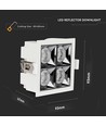 16W Quadratisches LED Einbaupanel RA90 - Samsung LED Chip, Ausschnitt: 8,5 x 8,5 cm, Maße: 9,3 x 9,3 cm