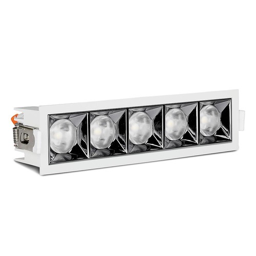 20W LED Einbaustrahler mit Samsung Chip, RA90 - 12°, 5700K, Ausschnitt: 20x4,5 cm, Maße: 20,7x5,4 cm