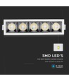 20W LED Einbaustrahler mit Samsung Chip, RA90 - 12°, 5700K, Ausschnitt: 20x4,5 cm, Maße: 20,7x5,4 cm