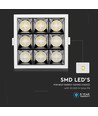 36W quadratisches LED Einbaupanel mit Samsung Chip - 2880lm, RA90, 12°, Ausschnitt: 120x120mm, 5700K