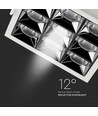 36W quadratisches LED Einbaupanel mit Samsung Chip - 2880lm, RA90, 12°, Ausschnitt: 120x120mm, 5700K