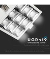 36W Samsung LED Einbaupanel, RA90 - Quadratisch, 2880lm, Ausschnitt: 120x120mm, Reflector SMD Downlight