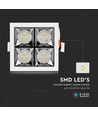 16W quadratischer LED Einbaustrahler - Samsung LED Chip, 38°, weißer Rand, kaltweiß