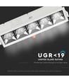 20W rechteckiger LED Einbaustrahler, RA90 - Samsung LED Chip, weiß, Ausschnitt: 200x45 mm, 5700K
