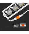 20W rechteckiger LED Einbaustrahler, RA90 - Samsung LED Chip, weiß, Ausschnitt: 200x45 mm, 5700K