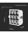 36W quadratisches LED Einbaupanel - Samsung LED Chip, RA90, 38°, Ausschnitt: 120x120 mm