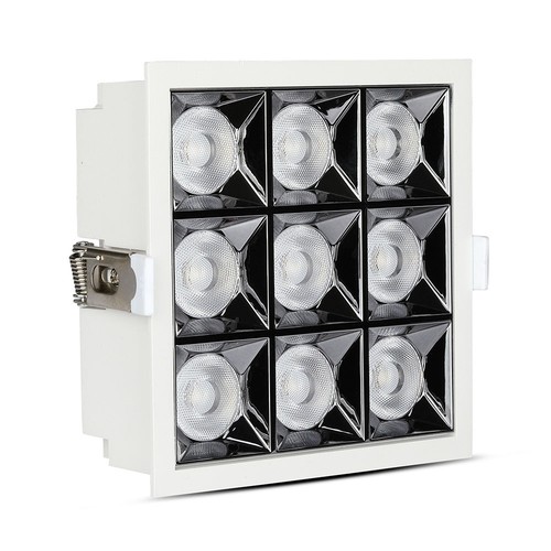 36W Quadratisches LED Einbaupanel, Samsung Chip - RA90, 2880lm, Ausschnitt: 120x120mm, 38 Grad