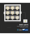 36W Quadratisches LED Einbaupanel, Samsung Chip - RA90, 2880lm, Ausschnitt: 120x120mm, 38 Grad