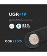 15W magnetische Pendelleuchte für Schienensystem, 24V - 4000K, IP20, schwarz, 36 Grad, magnetische lineare Pendel