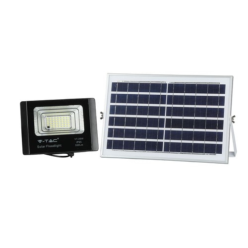 25W Solara LED Fluter mit Solarzelle - 550lm, IP65, schwarz, inkl. Fernbedienung und Solarpanel