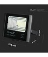 25W Solara LED Fluter mit Solarzelle - 550lm, IP65, schwarz, inkl. Fernbedienung und Solarpanel