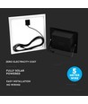 20W Solar LED Fluter - 1650lm, IP65, 6000K, schwarz, inkl. Solarpanel und Fernbedienung
