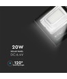 20W Solar LED Fluter - 1650lm, IP65, 6000K, schwarz, inkl. Solarpanel und Fernbedienung