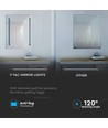 17W LED-Spiegelleuchte - Chrom 6400K Ø500*390mm