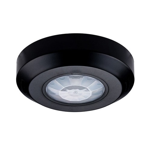 360° PIR Infrarot-Deckensensor - Schwarz, Aufputz, max. 200W LED, IP20, Reichweite 8m