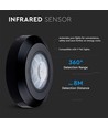 360° PIR Infrarot-Deckensensor - Schwarz, Aufputz, max. 200W LED, IP20, Reichweite 8m