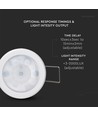 PIR Decken-Einbausensor, 360° - Weiß, 400W LED, 8m Reichweite, IP20