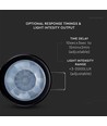 PIR Decken-Einbausensor Ø4cm, 360° - Schwarz, IP20, Erfassungsbereich bis 8m, Lochausschnitt: Ø4cm