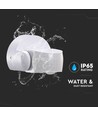 Infrarot Bewegungsmelder, weiß - IP65, 180°/360°, max 600W LED, Reichweite 12m, Außen/Innen