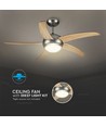 60W Deckenventilator - LED, Leuchtschild, RF-Steuerung, 5 Flügel, AC-Motor