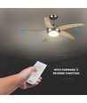 60W Deckenventilator - LED, Leuchtschild, RF-Steuerung, 5 Flügel, AC-Motor