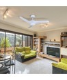 35W LED-Deckenventilator - RF-Steuerung, 3 Flügel, DC-Motor, Weiß