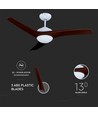35W LED-Deckenventilator - RF-Steuerung, 3 Flügel, DC-Motor, Braun