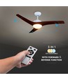 35W LED-Deckenventilator - RF-Steuerung, 3 Flügel, DC-Motor, Braun