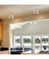 3x GU10 Wand/Deckenstrahler - Rund, weiß, IP20 Innen, ohne Leuchtmittel